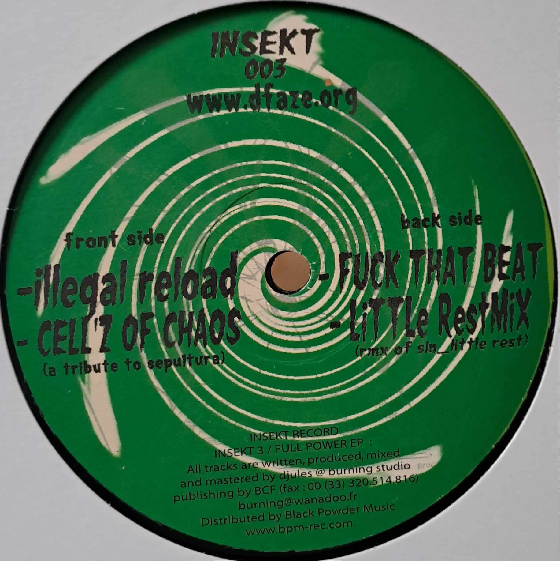 Insekt Records 03 - vinyle hardcore